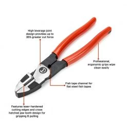 9.5 in. Linesman Plier Dipped Handle by Crescent -Cheap Crescent Store crescent all trades lineman s pliers z20509 06 c3 1000