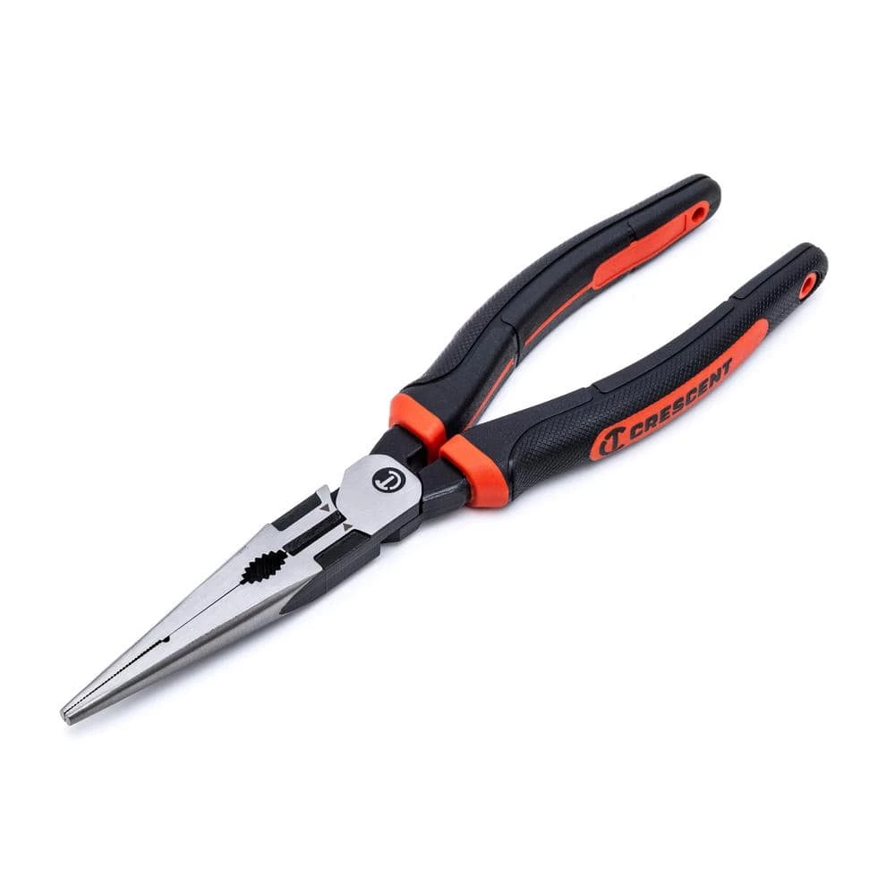 8 in. Z2 Dual Material High Leverage Long Nose Pliers by Crescent 3 8 in. Z2 Dual Material High Leverage Long Nose Pliers by Crescent