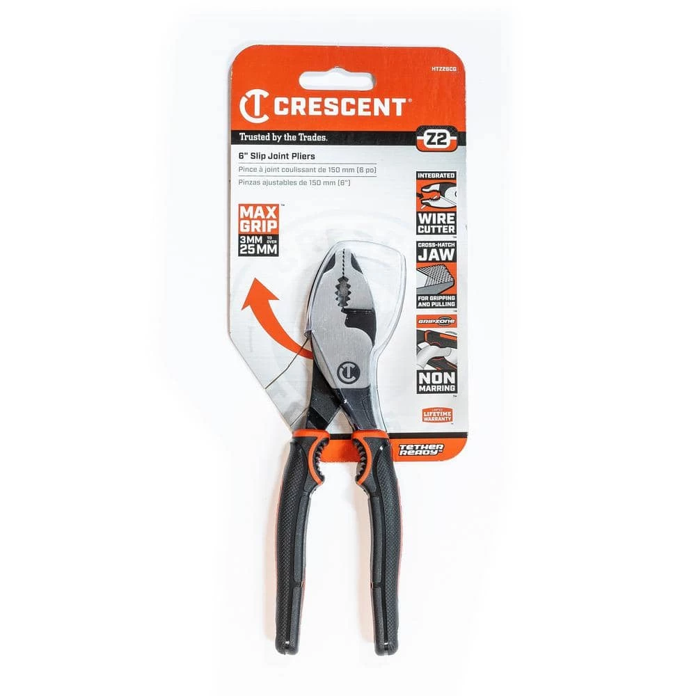 6 in. Z2 Dual Material Slip Joint Pliers by Crescent 5 6 in. Z2 Dual Material Slip Joint Pliers by Crescent - Image 3