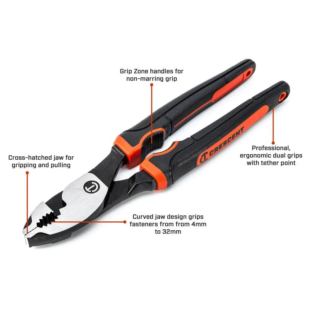6 in. Z2 Dual Material Slip Joint Pliers by Crescent 4 6 in. Z2 Dual Material Slip Joint Pliers by Crescent - Image 2
