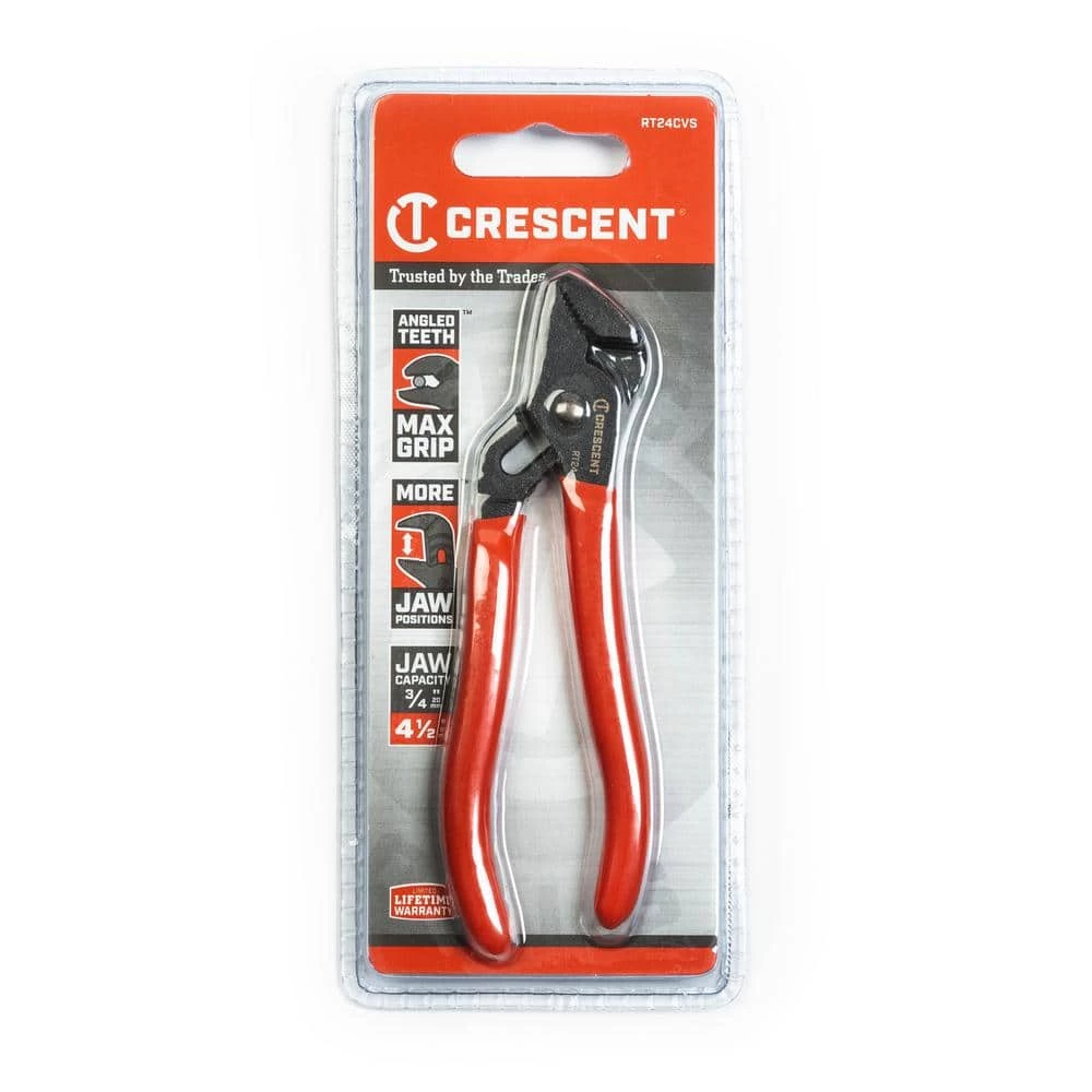 4-1/2 in. Mini Straight Jaw Black Oxide Tongue and Groove Dipped Grip Pliers by Crescent 4 4-1/2 in. Mini Straight Jaw Black Oxide Tongue and Groove Dipped Grip Pliers by Crescent - Image 2