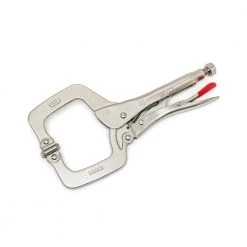 11 in. Locking C-Clamp with Swivel Pad Tips by Crescent