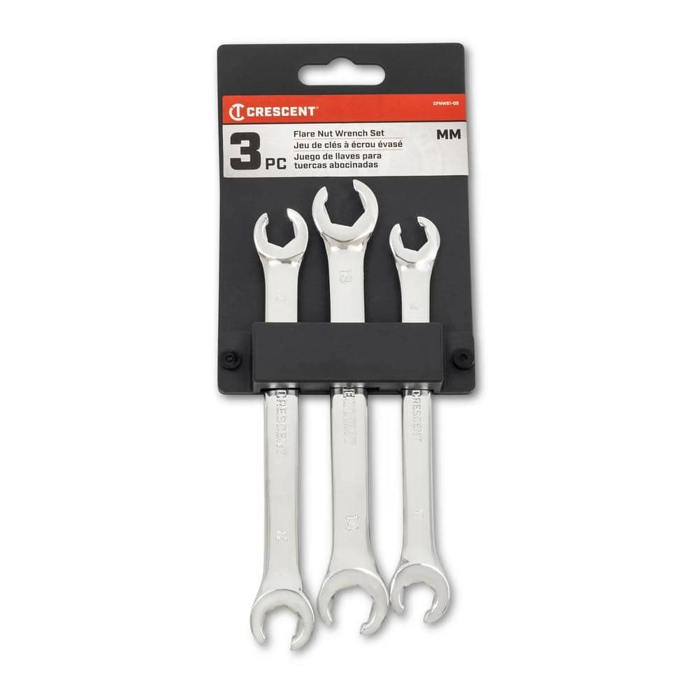 Metric Flare Nut Wrench Set (3-Piece) by Crescent 4 Metric Flare Nut Wrench Set (3-Piece) by Crescent - Image 2