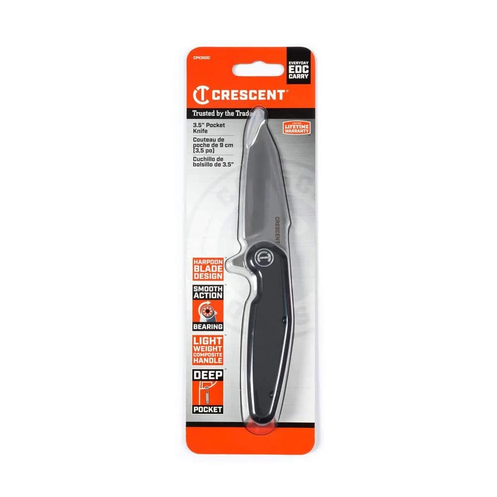 Tradesman 3.5 in. Composite Handle Pocket Knife by Crescent 9 Tradesman 3.5 in. Composite Handle Pocket Knife by Crescent - Image 7
