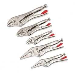 Locking Plier Set with Wire Cutter and Cushion Grip (5-Piece) by Crescent