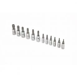 1/4 in. and 3/8 in. Drive Tamper Proof Torx Bit Socket Set (12-Pieces) by Crescent