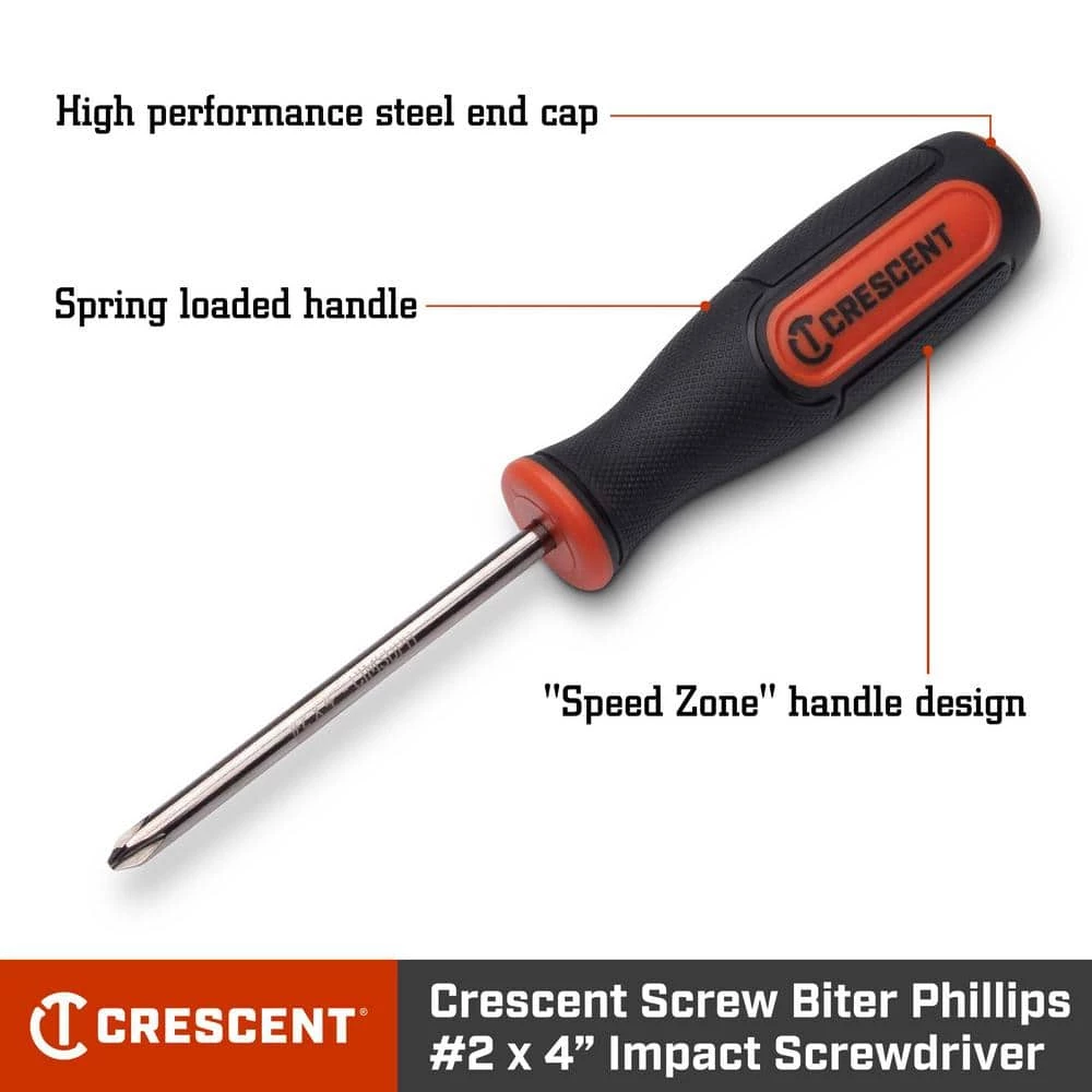 Screw Biter #2 x 4 in. Phillips Dual Material Extraction Screwdriver by Crescent 6 Screw Biter #2 x 4 in. Phillips Dual Material Extraction Screwdriver by Crescent - Image 4